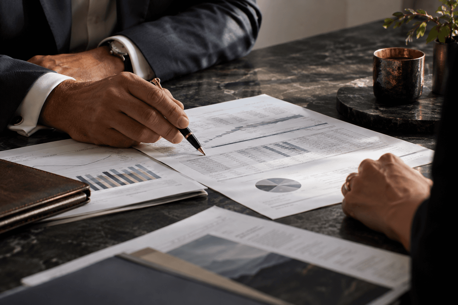 Análisis de documentos financieros y compensación